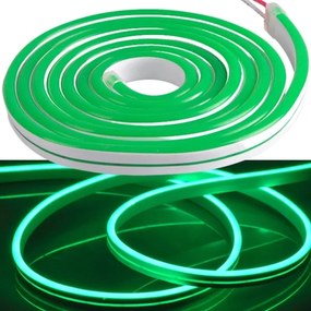 NEON LED szalag 5m, 30W, 24V, zöld, IP65 védelem