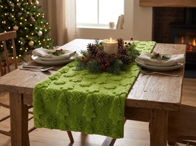 Textil futó FOREST TREES 40x140 cm, zöld