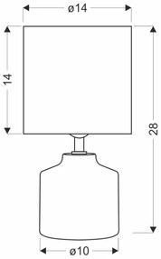 Asztali lámpa MINOS 1xE14/40W/230V barna/fehér