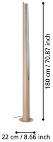 Eglo 390283 - LED Állólámpa PREBONE 1xGU10/5,7W/230V bézs