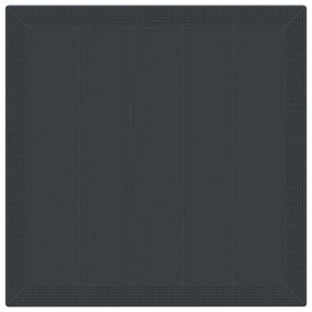 Kerti Asztal Antracit 100x100x73 cm Poly Rattan