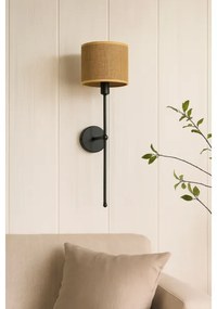 Fali lámpa MADELA 1xE14/40W/230V juta/fekete