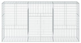 horganyzott vas gabion kosár fedéllel 300 x 50 x 150 cm