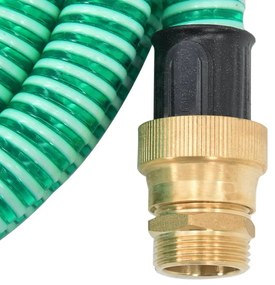 zöld PVC szívótömlő sárgaréz csatlakozókkal 1,1 4 m&quot;