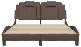 barna ágykeret Viana LED-ekkel matrac nélkül 120 x 200 cm