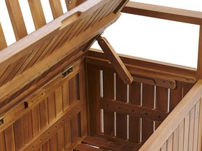 Akácfa kerti pad tárolóval 120 cm SOVANA Beliani