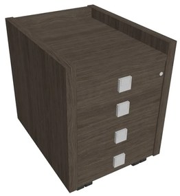 Verno mobil konténer 47 x 60 cm, 4 fiók, antracit tölgy