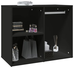 fekete szerelt fa pipereszekrény 80 x 40 x 65 cm