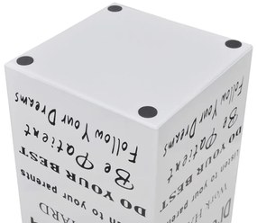 Szögletes esőermyő / sétabot tartó 48,5 cm fehér