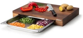 Continenta C4211 - Konyhai vágódeszka tálcával 48x32,5 cm dió