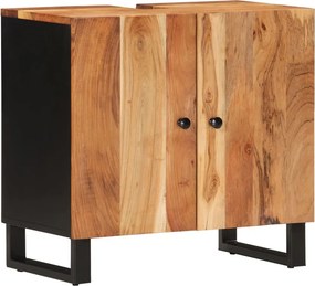 vidaXL tömör akác- és szerelt fa mosdószekrény 62 x 33 x 58 cm