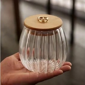 Üvegtartó RIBBE bambusz fedéllel 700 ml