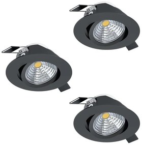 Eglo 900747 - KÉSZLET 3x LED Dimmelhető beépíthető lámpa SALICETO LED/6W/230V