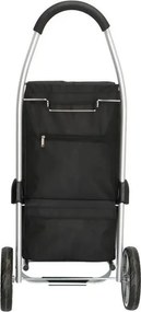 Fekete prémium bevásárlókocsi kerekeken „Aluman”