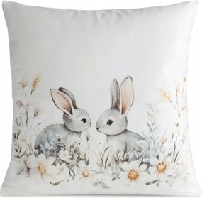 Dekoratív Párnahuzat Húsvét Tavasz 45x45 CM Fehér Eurofirany
