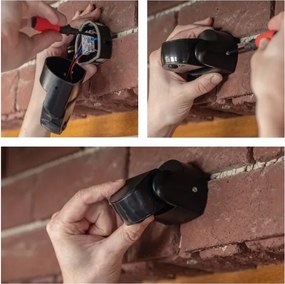 Kültéri mozgás- és alkonyatérzékelő PIR 1200W/230V IP65 fekete