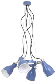 Luminex Csillár zsinóron BJORN KÉK 4xE27/60W/230V LU9211
