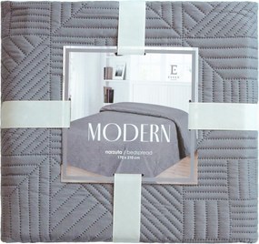 Szürke ágytakaró 170x210 cm, modern, geometrikus mintákkal