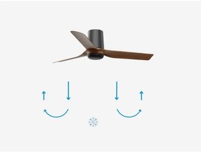 FARO 33835 - Mennyezeti ventilátor MINI PUNT TUB S barna/fekete átm. 90 cm + távirányító