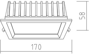 APLED - LED Lámpa SQUARE WOODLINE LED/12W/230V 4000K 17x17 cm kőris tömör fa