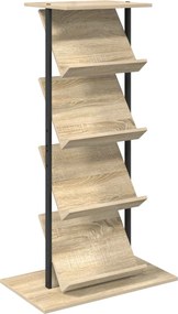 vidaXL Magazin állvány Sonoma tölgy 68 x 40 x 123.5 cm Faanyag