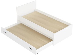 Egyszemélyes ágy 100 cm Podume (fehér) (ágyráccsal). 1094840