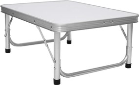 Összecsukható kempingasztal, 60 cm, alumínium/MDF, KEPI TYP 2