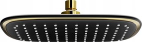 Mexen kiegészítők, zuhanyfej 25x19 cm D-49, fekete-arany, 79749-75