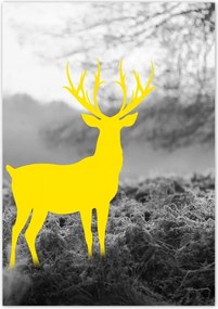 Poszterek 70x100 Sárga szarvas Erdő Tájkép
