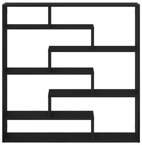 fekete szerelt fa fali kockapolc 7 rekeszes színű