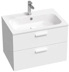 Fürdőszobaszekrény a mosdókagyló alá Ravak Chrome II 70x50x49 cm fehér fényes X000001777