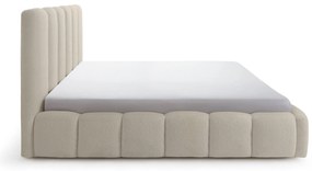 Aura kárpitozott ágy ágyneműtartóval 180x200 cm - bézs Quelle 05 bouclé