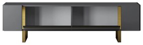 TV szekrény Yildiz - Anthracite, Gold
