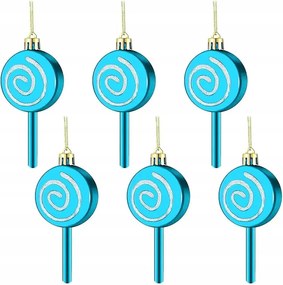 6 db-os medál, karácsonyfadísz, nyalóka, karácsonyfadísz szett, karácsonyfadísz