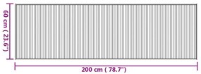 négyszögletű természetes bambusz szőnyeg 60 x 200 cm
