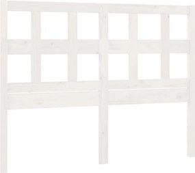 vidaXL fehér tömör fenyőfa ágyfejtámla 145,5 x 4 x 100 cm