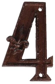 Öntöttvas házszám, 4