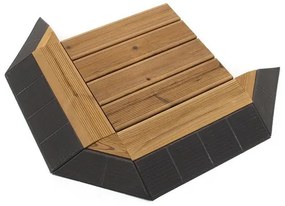 Fa padló Linea CombiWood 40 x 40 x 6,5 cm, természetes fa