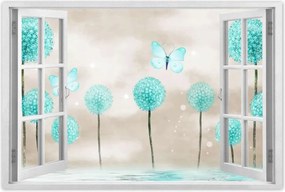 Poszterek 120x80 Pillangók Türkiz világ