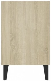 sonoma tölgy színű TV-szekrény fémlábakkal 103,5 x 30 x 50 cm