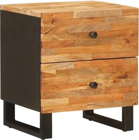vidaXL Éjjeliszekrény fiókkal Barna 40 x 33 x 46 cm Tömör Mangófát