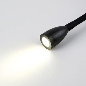 Brilagi - LED Rugalmas fali lámpa MAYA Double LED/4W/230V + LED/3W fekete