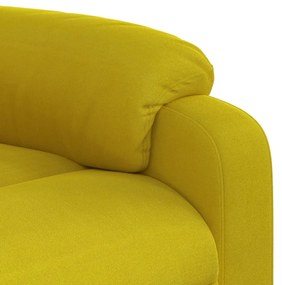 sárga bársony felállást segítő dönthető masszázsfotel