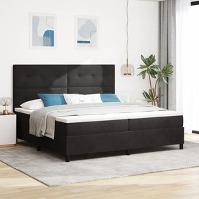 Boxspring Ăgy Matrac nĂ©lkĂŒl Fekete 200x200 cm BĂĄrsony