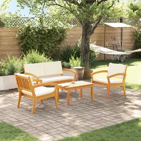 Bisztró készlet 4 pcs Barna 75 x 45 x 38 cm Tömör akácfa
