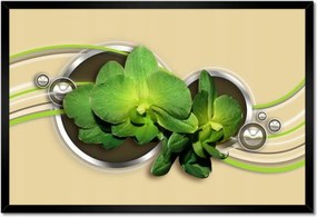 Poszter keretben 60x40 Zöld orchidea