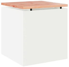 vidaXL Kerti pad Fehér 40 x 40 x 43 cm Acél