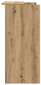 recepciós pult kézműves tölgy 100x50x103,5 cm szerelt fa