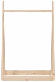 tömör fenyőfa ruhatartó állvány 100 x 45x 150 cm