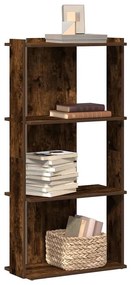 Könyvespolc 3 szintes füstölt tölgy 60x30x120 cm Műfűrészáru